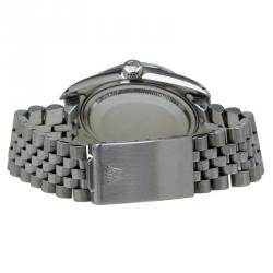 مملوكة مسبقًا Rolex Blue Stainless Steel Datejust Men's Wristwatch 36MM