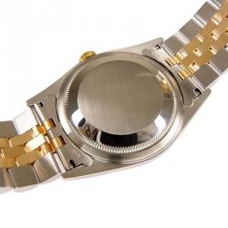 مملوكة مسبقًا Rolex Gold Stainless Steel and 18K Yellow Gold Datejust Men's Wristwatch 36MM