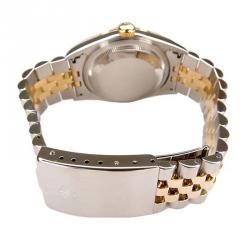 مملوكة مسبقًا Rolex Gold Stainless Steel and 18K Yellow Gold Datejust Men's Wristwatch 36MM