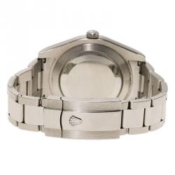 Pre Owned Rolex Black Stainless Steel Datejust Men's Wristwatch 41MM