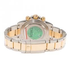 Pre Owned ساعة يد رجالية رولكس كوزموغراف دايتونا 116523 ذهب أصفر عيار 18 وستانلس ستيل بيضاء 40 مم