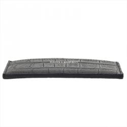 Saint Laurent Paris Black Alligator Embossed Card Holder 