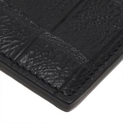 Saint Laurent Paris Black Alligator Embossed Card Holder 