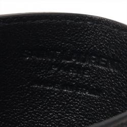 Saint Laurent Paris Black Alligator Embossed Card Holder 