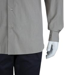 Saint Laurent Paris Grey Long Sleeve Buttondown Cotton Shirt M