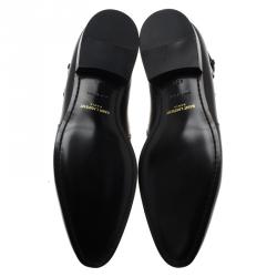 Pre Owned Saint Laurent Paris Black Leather Jodhpur Chelsea Boots Size 43.5