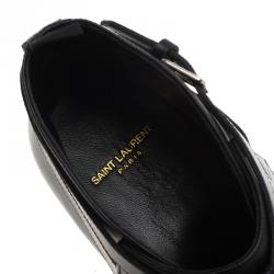 Pre Owned Saint Laurent Paris Black Leather Jodhpur Chelsea Boots Size 43.5