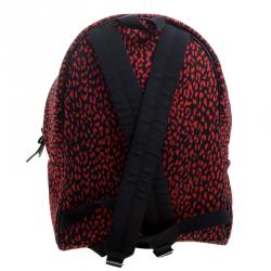 Saint Laurent Paris Black/Red Printed Canvas Hunting Backpack