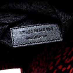 Saint Laurent Paris Black/Red Printed Canvas Hunting Backpack