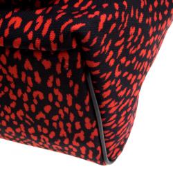 Saint Laurent Paris Black/Red Printed Canvas Hunting Backpack