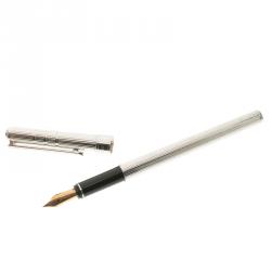 Saint Laurent Paris Silver Tone Fountain Pen