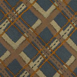 Saint Laurent Paris Blue and Brown Woven Silk Tie