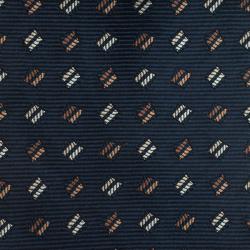 Saint Laurent Paris Dark Blue Woven Silk Tie