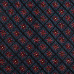 Pre Owned Saint Laurent Paris Blue and Red Floral Silk Tie