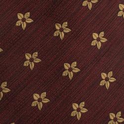 Saint Laurent Paris Burgundy and Beige Floral Woven Tie
