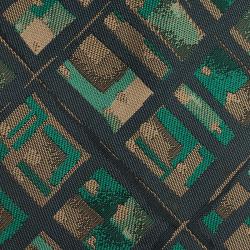 Pre Owned Saint Laurent Paris Green and Blue Woven Silk Tie