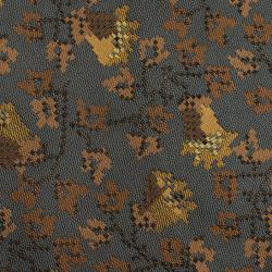 Saint Laurent Paris Green and Grey Woven Silk Tie