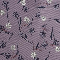 Pre Owned Saint Laurent Paris Purple Floral Woven Silk Tie