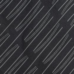 Saint Laurent Paris Grey Woven Silk Tie