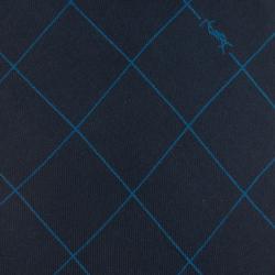 مملوكة مسبقًا ربطة عنق سان لوران باريس نقوش الماركة حرير أزرق