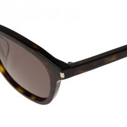 Saint Laurent Paris Tortoise Frame 086EJ Round Sunglasses