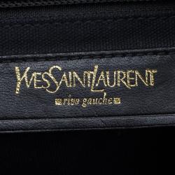 Saint Laurent Paris Grey Croc Embossed Muse Tote