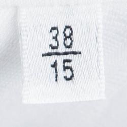 Pre Owned Saint Laurent Paris White Checkered Cotton Shirt S