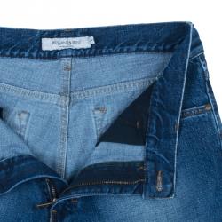 Pre Owned بنطال جينز دنيم سان لوران باريس للرجال XS