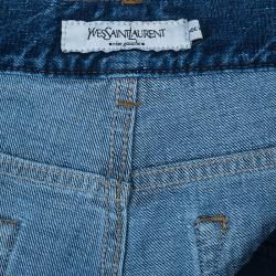 Pre Owned بنطال جينز دنيم سان لوران باريس للرجال XS