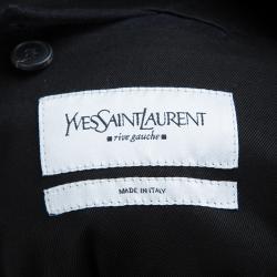 Saint Laurent Paris Black Quilted Jacket L