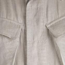 Saint Laurent Paris Khaki Linen Utility Jacket M