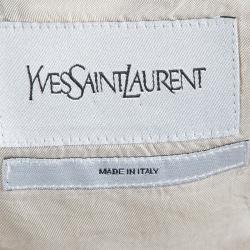 Saint Laurent Paris Khaki Linen Utility Jacket M