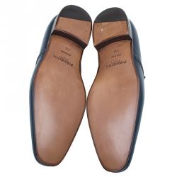 Pre Owned Saint Laurent Paris Blue Leather Loafers Size 41.5