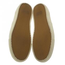 Pre Owned حذاء رياضي سان لوران باريس كانفاس أبيض مقاس 40