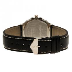 Pre Owned Saint Laurent Paris Silver Stainless Steel Classic Men's Wristwatch 36MM