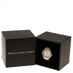 Pre Owned Saint Laurent Paris Silver Stainless Steel Classic Men's Wristwatch 36MM