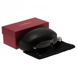 Pre Owned Salvatore Ferragamo Black SF137SP Aviator Sunglasses