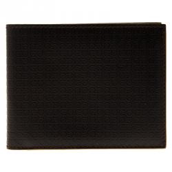 Salvatore Ferragamo Brown Gancio Embossed Bi-Fold Wallet