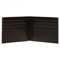 Salvatore Ferragamo Brown Gancio Embossed Bi-Fold Wallet