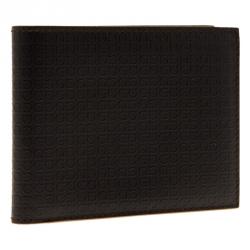Salvatore Ferragamo Brown Gancio Embossed Bi-Fold Wallet