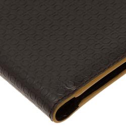 Salvatore Ferragamo Brown Gancio Embossed Bi-Fold Wallet