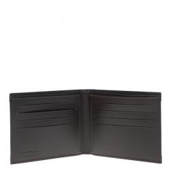 Salvatore Ferragamo Brown Leather and Suede Bi-Fold Wallet