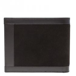 Salvatore Ferragamo Brown Leather and Suede Bi-Fold Wallet