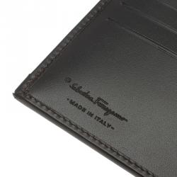 Salvatore Ferragamo Brown Leather and Suede Bi-Fold Wallet