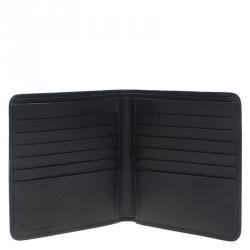Salvatore Ferragamo Black Canvas Bi-Fold Wallet
