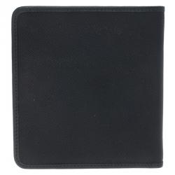 Salvatore Ferragamo Black Canvas Bi-Fold Wallet