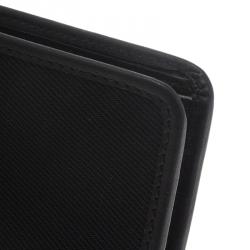 Salvatore Ferragamo Black Canvas Bi-Fold Wallet