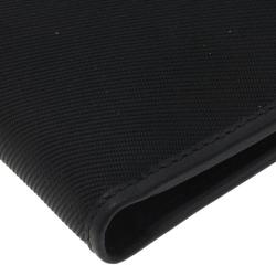 Salvatore Ferragamo Black Canvas Bi-Fold Wallet