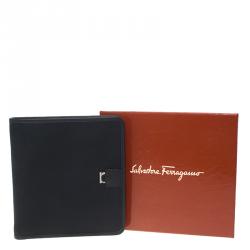 Salvatore Ferragamo Black Canvas Bi-Fold Wallet