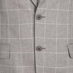 Salvatore Ferragamo Beige Checked Wool  Slim Fit Derby Pant Suit L